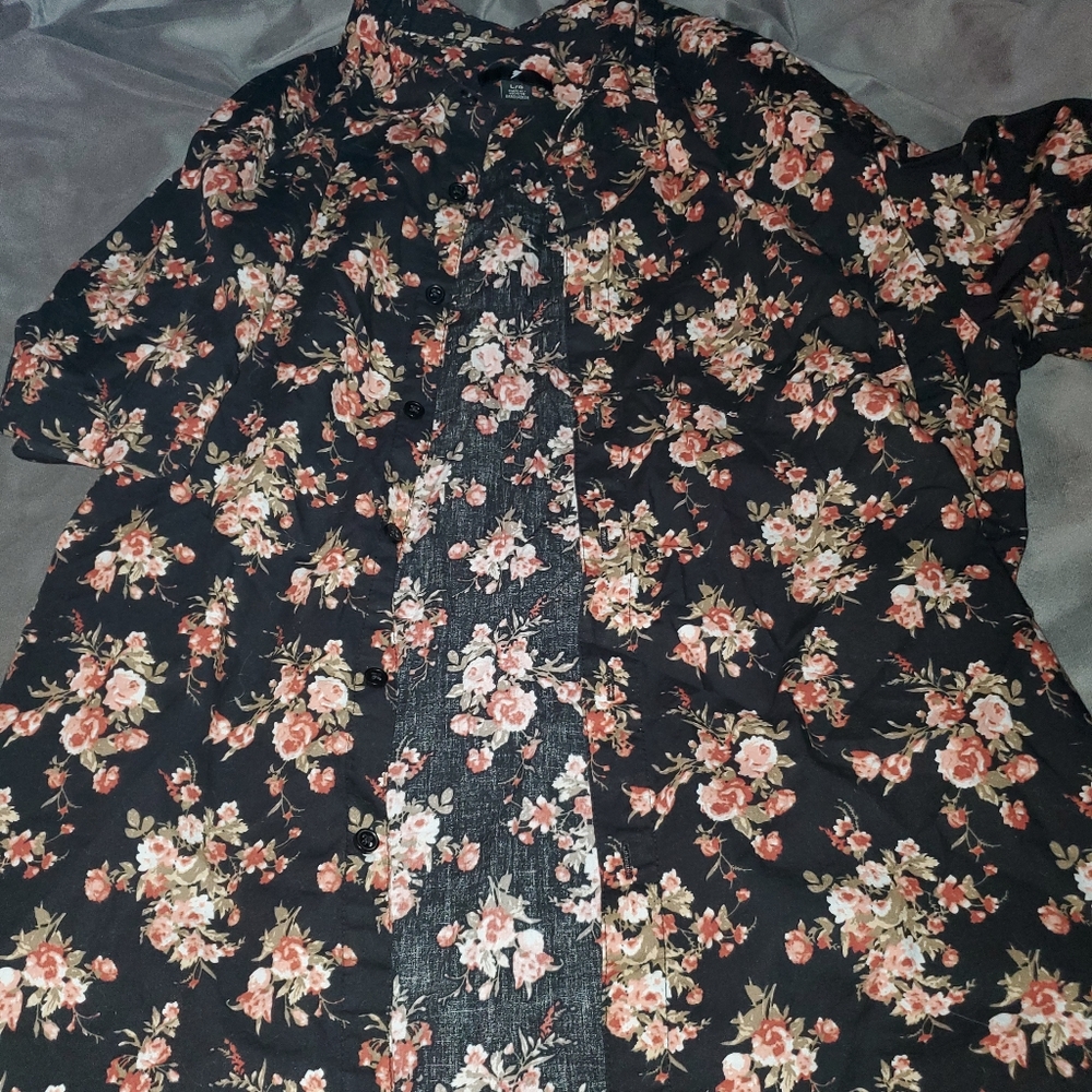 Flower Shirt Men's Large